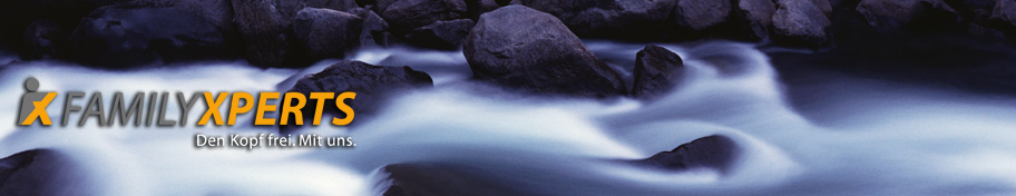 Headerbild Fluss und Logo von FamilyXperts, dem Familienservice in Berlin, der f&uuml;r Vereinbarkeit von Beruf und Familie, Work Life Balance, Beruf Familie, Kinderbetreuung und das audit berufundfamilie steht